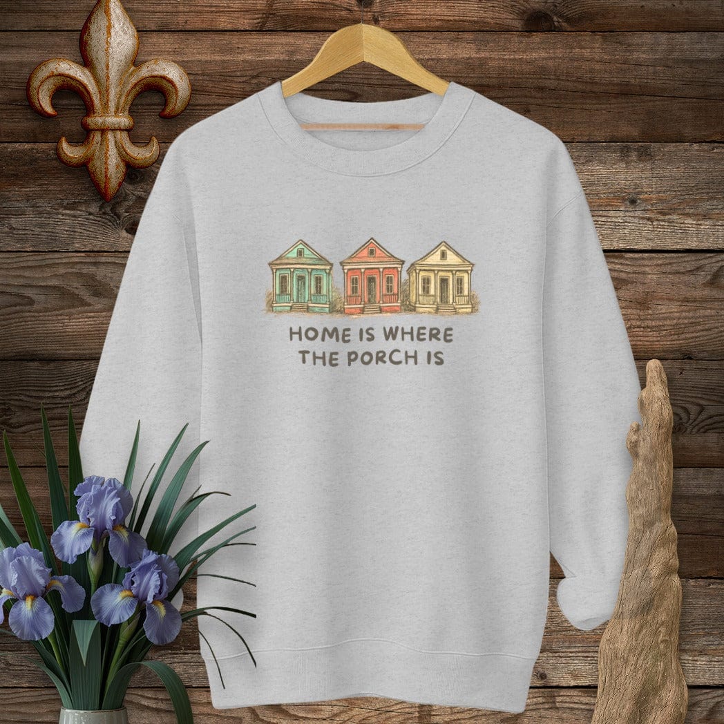 S / Sport Grey Louisiana Home Sweatshirt by Laissez Faire Wear