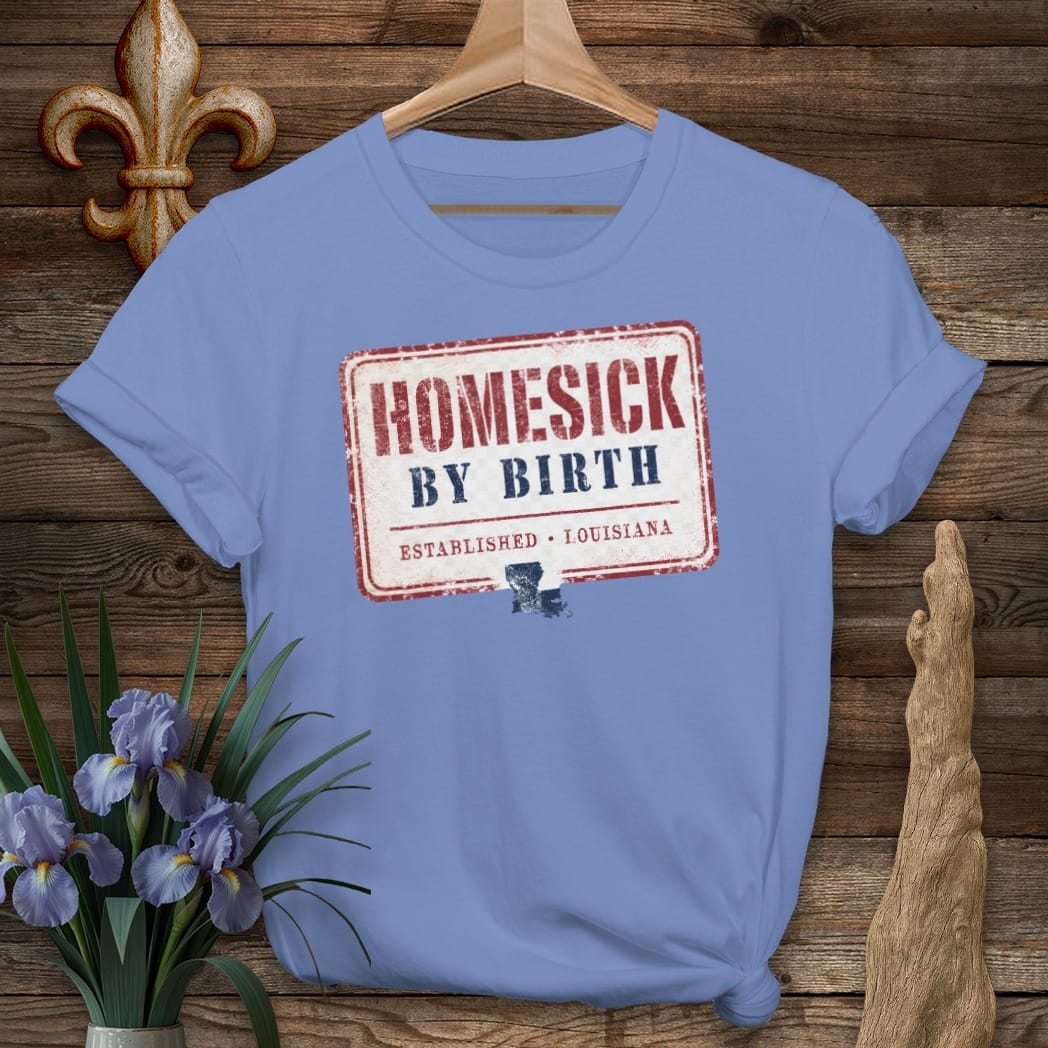 S / Iris Louisiana Homesick By Birth T-Shirt by Laissez Faire Wear