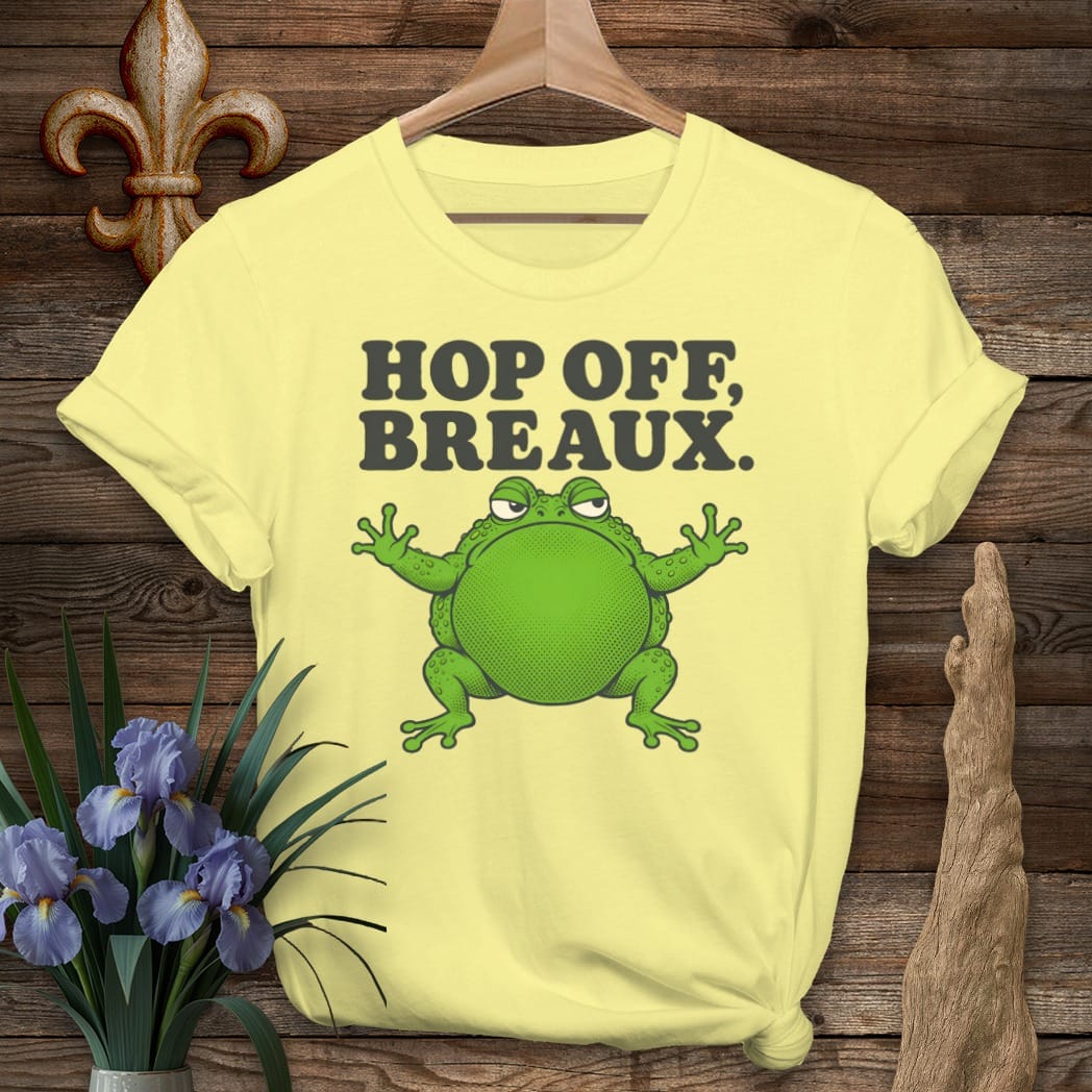 S / Cornsilk Louisiana Hop Off Breaux T-Shirt by Laissez Faire Wear