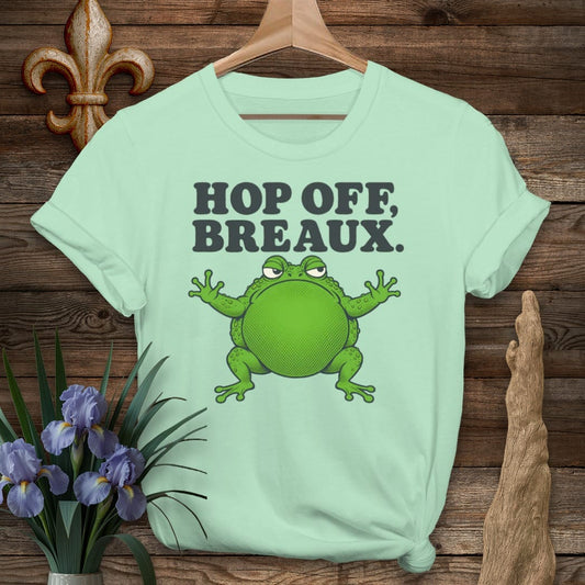 S / Mint Green Louisiana Hop Off Breaux T-Shirt by Laissez Faire Wear