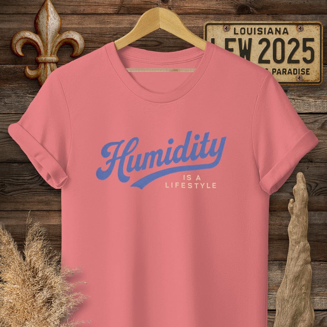 S / Coral Silk Louisiana Humidity is a Lifestyle T-Shirt by Laissez Faire Wear