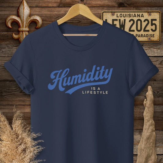 S / Navy Louisiana Humidity is a Lifestyle T-Shirt by Laissez Faire Wear