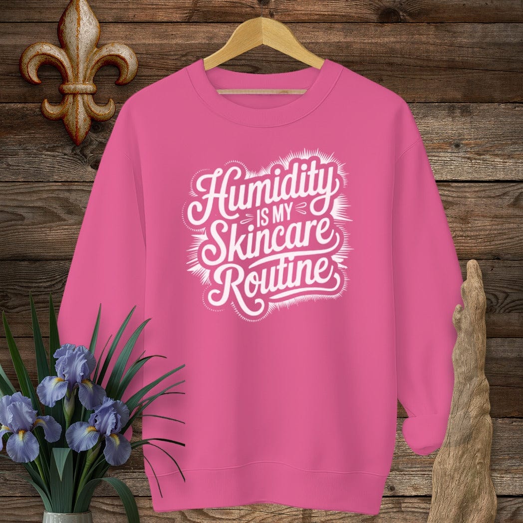 S / Heliconia Louisiana Humidity Is My Skincare Routine Sweatshirt by Laissez Faire Wear