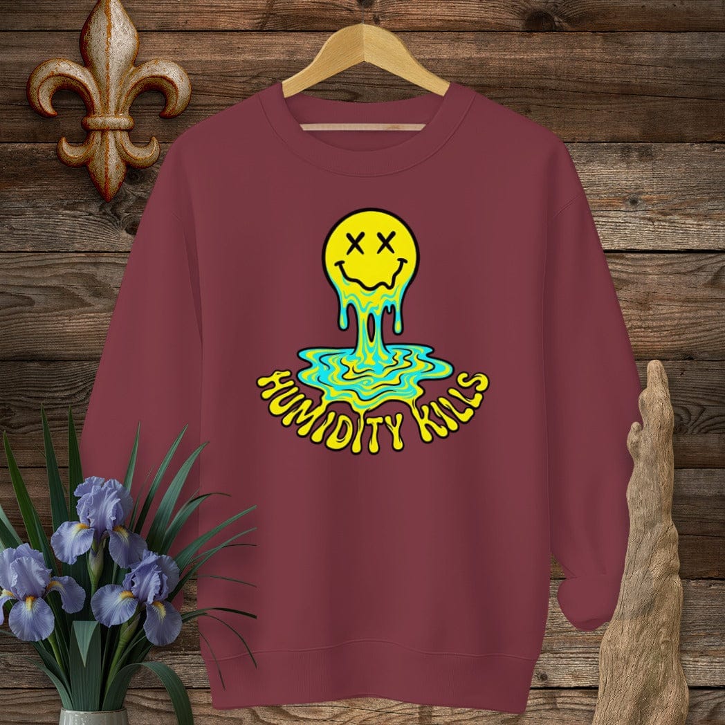 S / Garnet Louisiana Humidity Kills Sweatshirt by Laissez Faire Wear