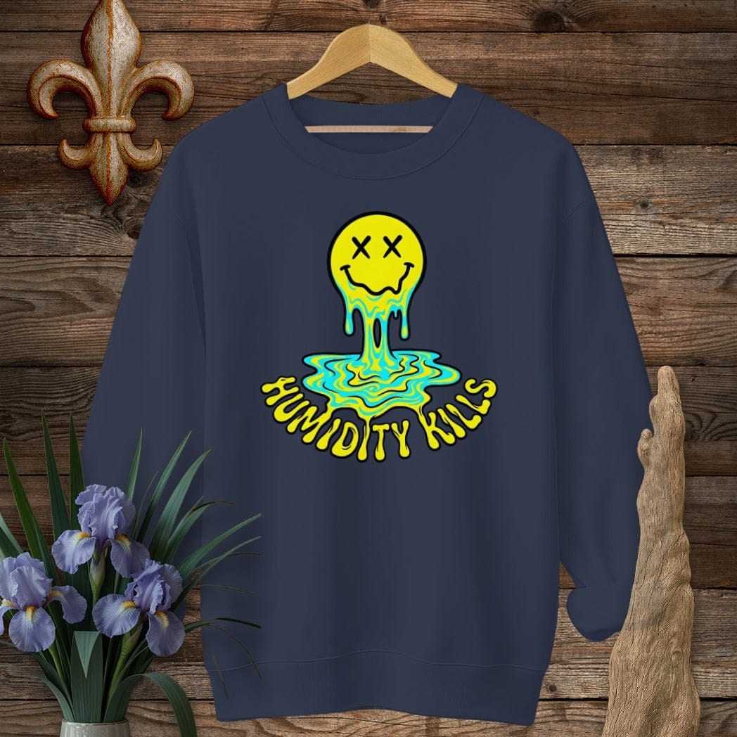 S / Navy Louisiana Humidity Kills Sweatshirt by Laissez Faire Wear