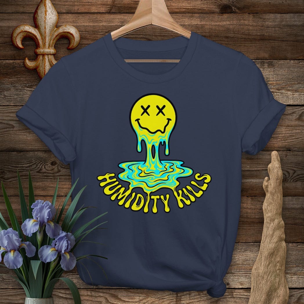 S / Navy Louisiana Humidity Kills T-Shirt by Laissez Faire Wear