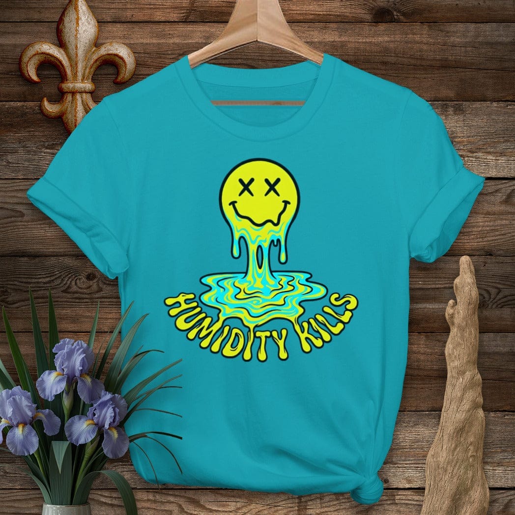 S / Tropical Blue Louisiana Humidity Kills T-Shirt by Laissez Faire Wear