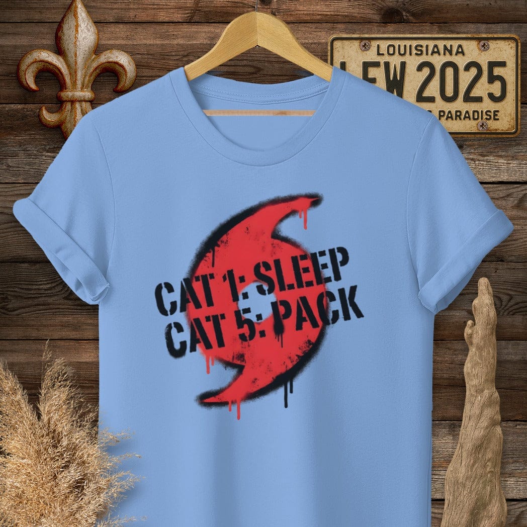 S / Carolina Blue Louisiana Hurricane Prep T-Shirt by Laissez Faire Wear