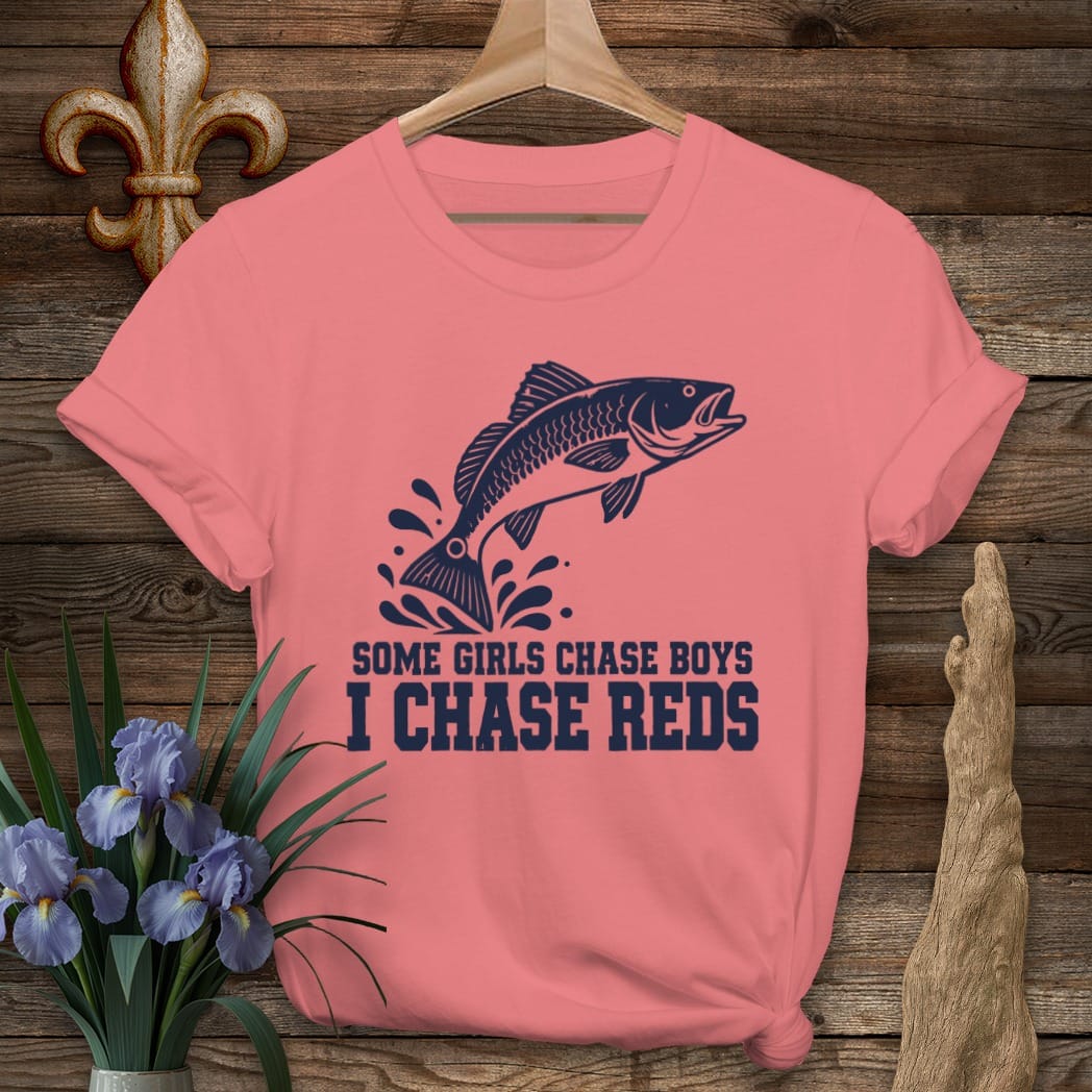 S / Coral Silk Louisiana I Chase Reds T-Shirt by Laissez Faire Wear
