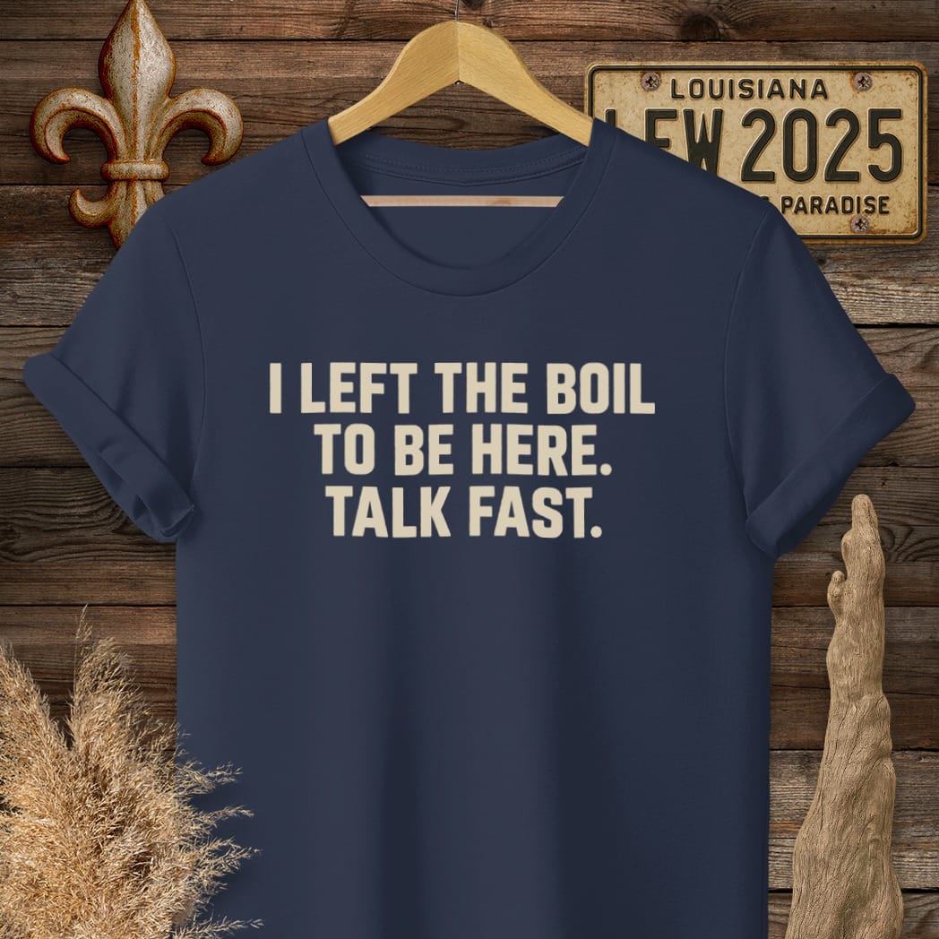 S / Navy Louisiana I Left the Boil T-Shirt by Laissez Faire Wear