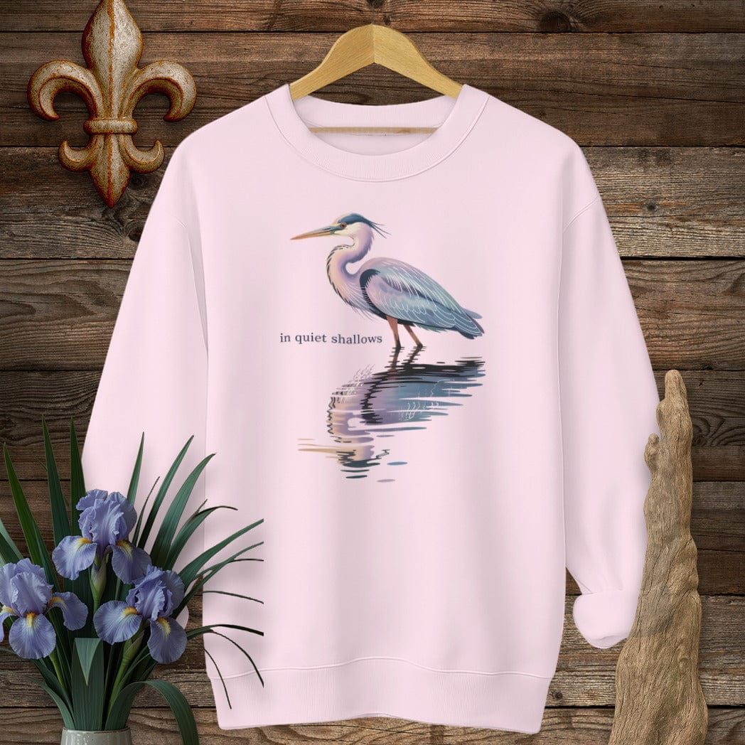 S / Light Pink Louisiana In Quiet Shallows Sweatshirt by Laissez Faire Wear