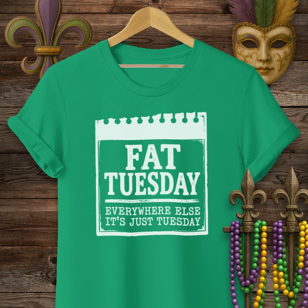 S / Kelly Green Louisiana It's Just Tuesday T-Shirt by Laissez Faire Wear