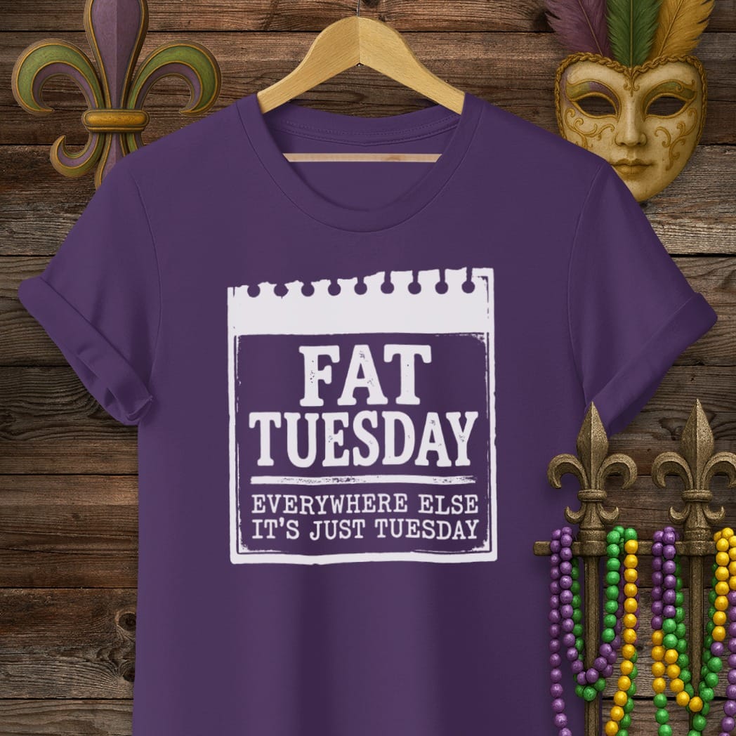 S / Purple Louisiana It's Just Tuesday T-Shirt by Laissez Faire Wear