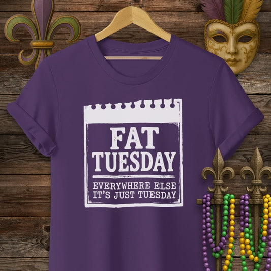 S / Purple Louisiana It's Just Tuesday T-Shirt by Laissez Faire Wear