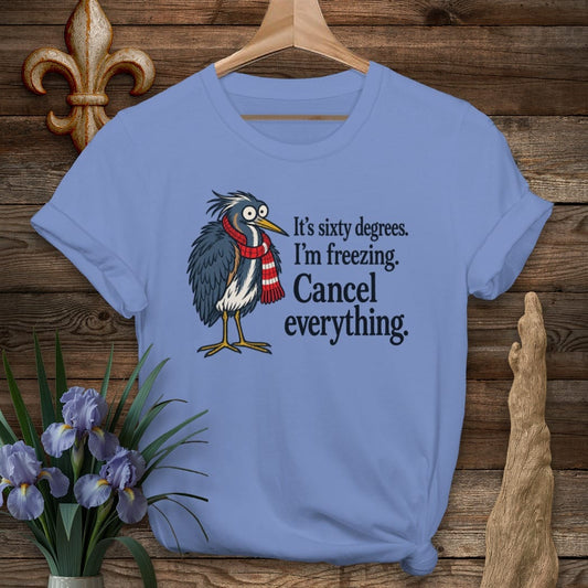 S / Iris Louisiana It's Sixty Degrees T-Shirt by Laissez Faire Wear