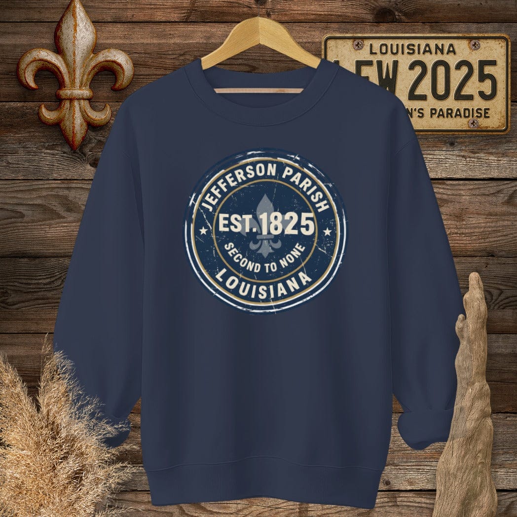 S / Navy Louisiana Jefferson Parish Sweatshirt by Laissez Faire Wear