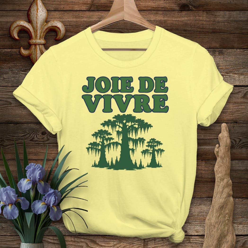 S / Cornsilk Louisiana Joie De Vivre T-Shirt by Laissez Faire Wear