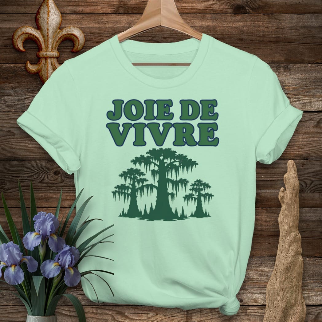 S / Mint Green Louisiana Joie De Vivre T-Shirt by Laissez Faire Wear