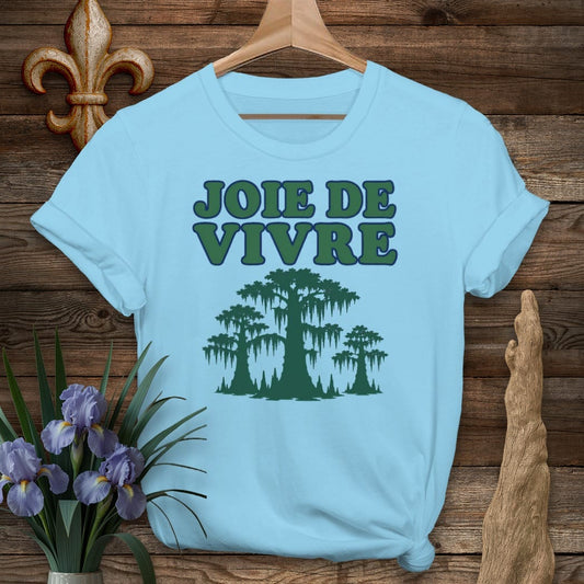 S / Sky Louisiana Joie De Vivre T-Shirt by Laissez Faire Wear