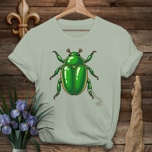 S / Sage Louisiana June Bug on a String T-Shirt by Laissez Faire Wear