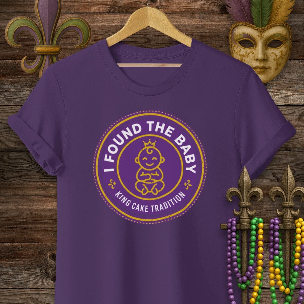 S / Purple Louisiana King Cake Tradition T-Shirt by Laissez Faire Wear