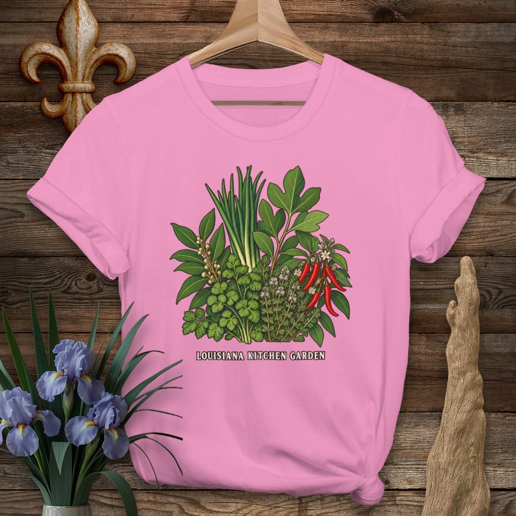 S / Azalea Louisiana Kitchen Garden T-Shirt by Laissez Faire Wear