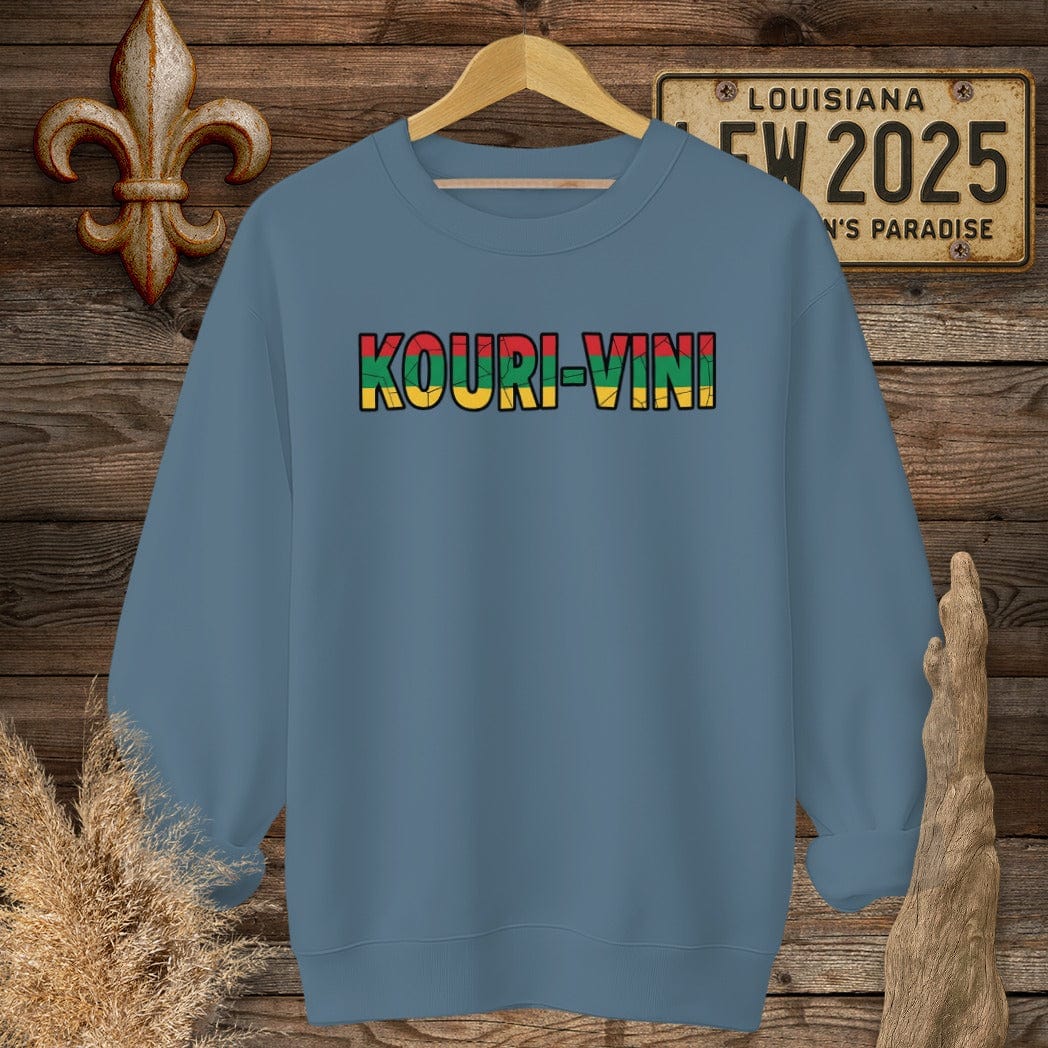 S / Indigo Blue Louisiana Kouri-Vini Sweatshirt by Laissez Faire Wear