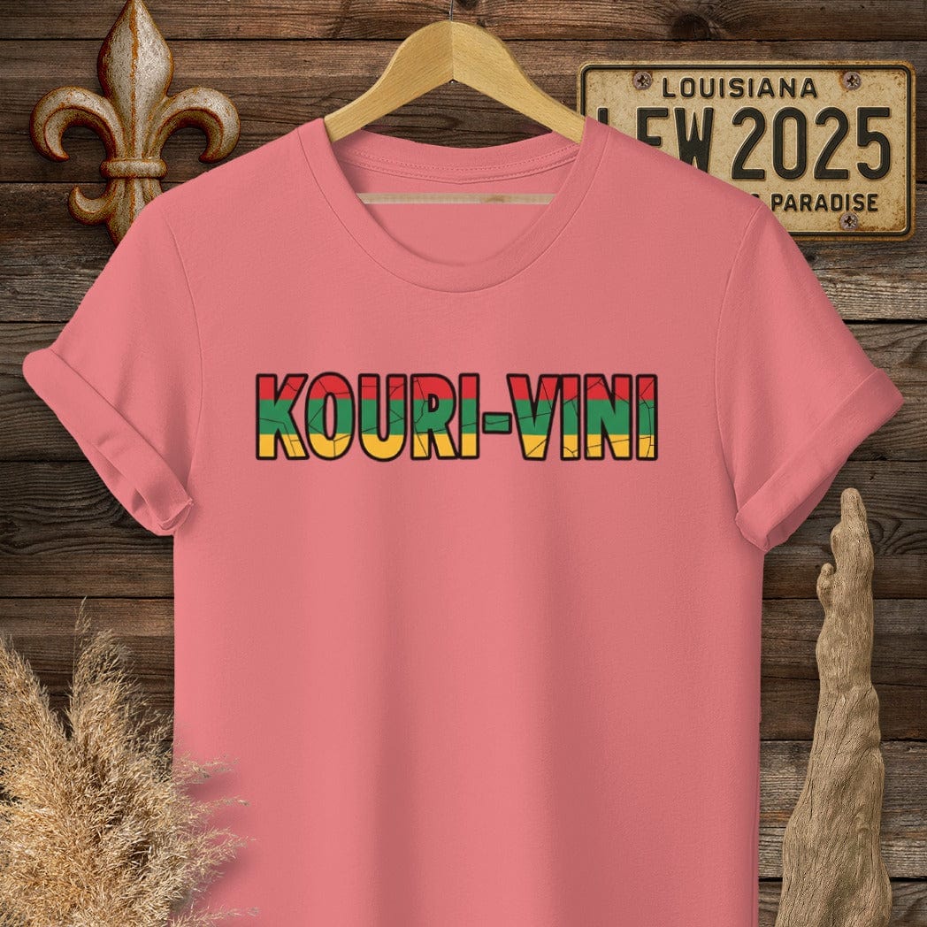 S / Coral Silk Louisiana Kouri-Vini T-Shirt by Laissez Faire Wear