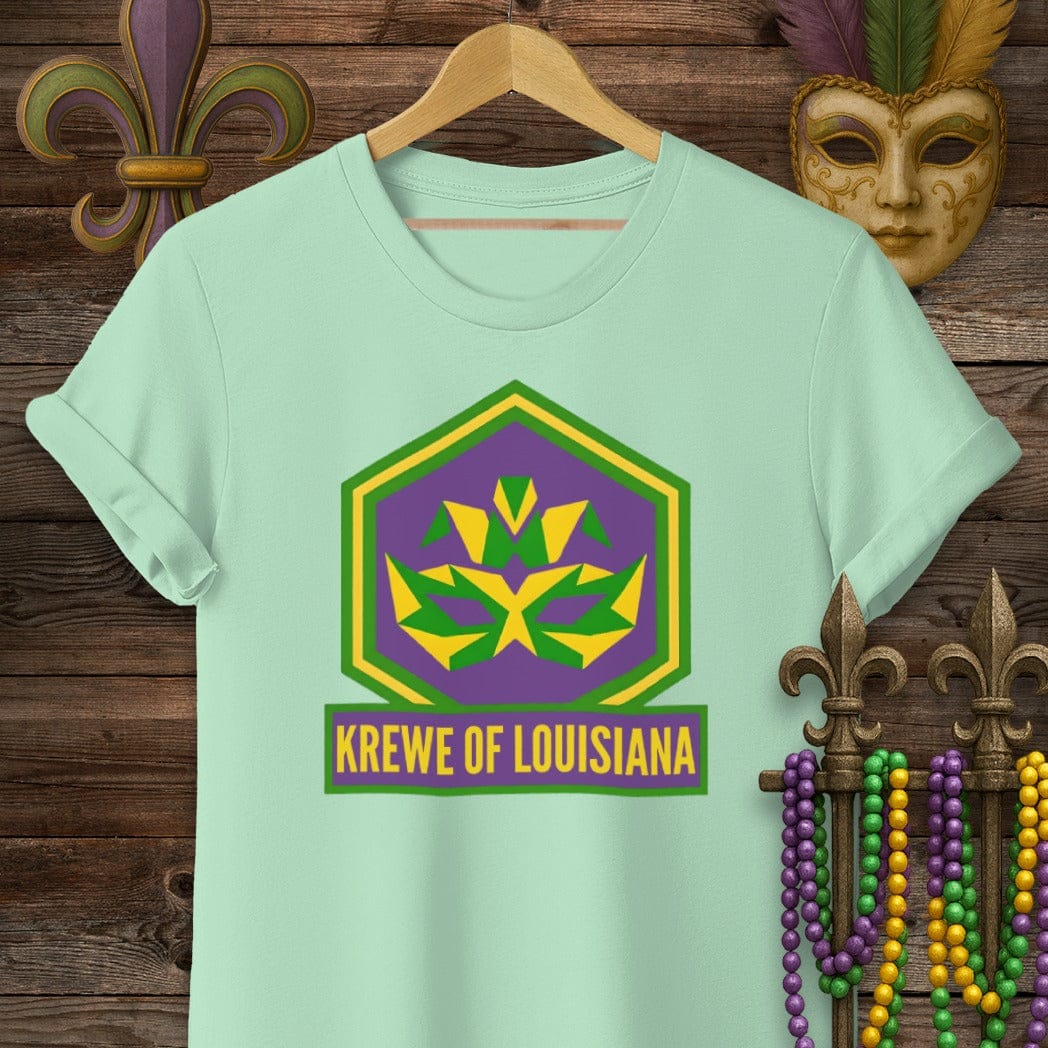 S / Mint Green Louisiana Krewe of Louisiana T-Shirt by Laissez Faire Wear