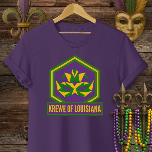 S / Purple Louisiana Krewe of Louisiana T-Shirt by Laissez Faire Wear