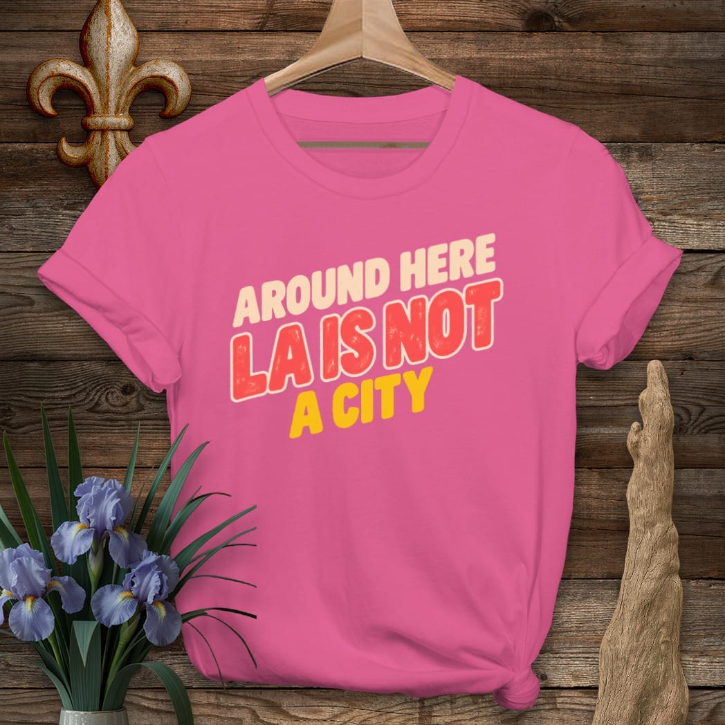 S / Heliconia Louisiana LA Is Not A City T-Shirt by Laissez Faire Wear