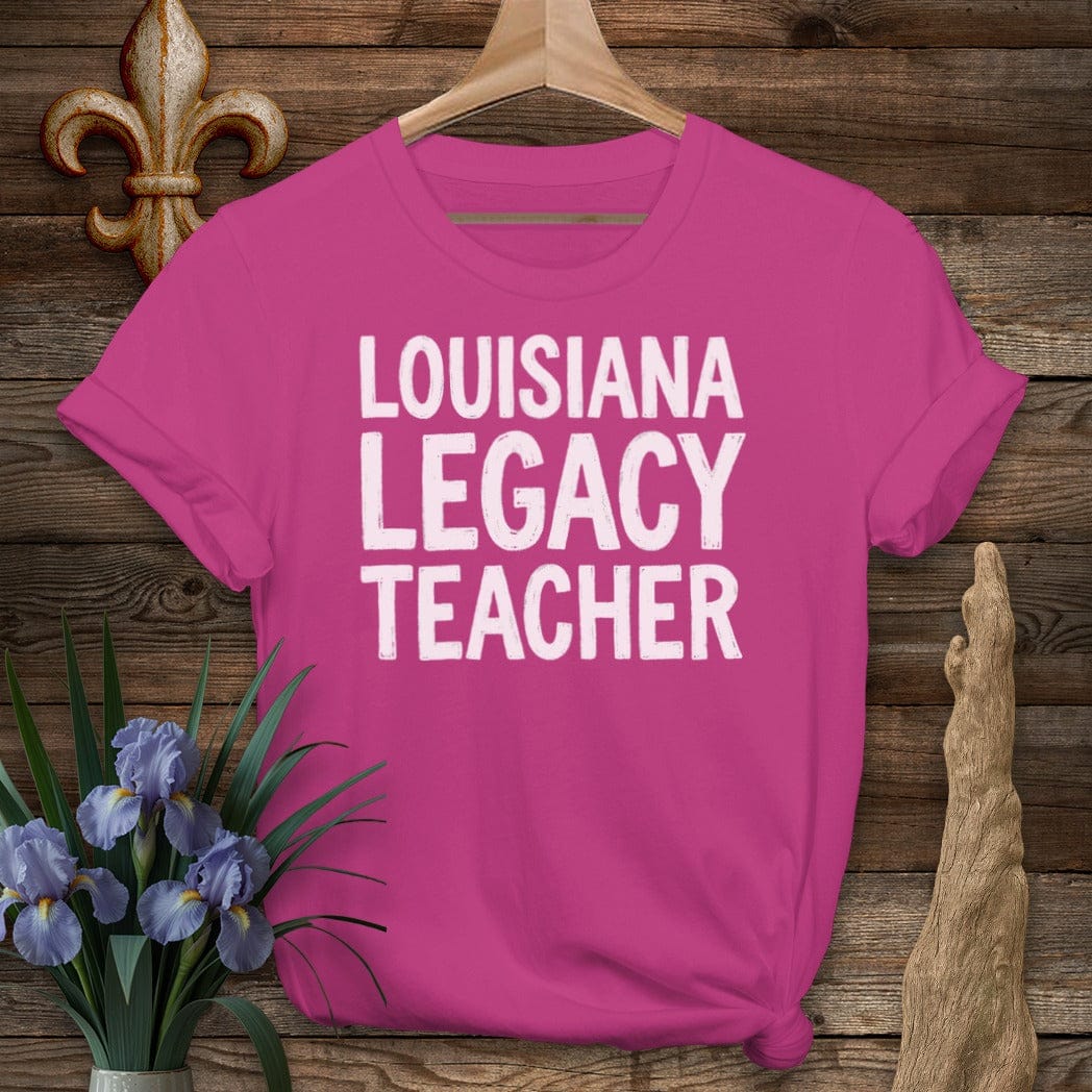 S / Antique Heliconia Louisiana LA Legacy Teacher T-Shirt by Laissez Faire Wear