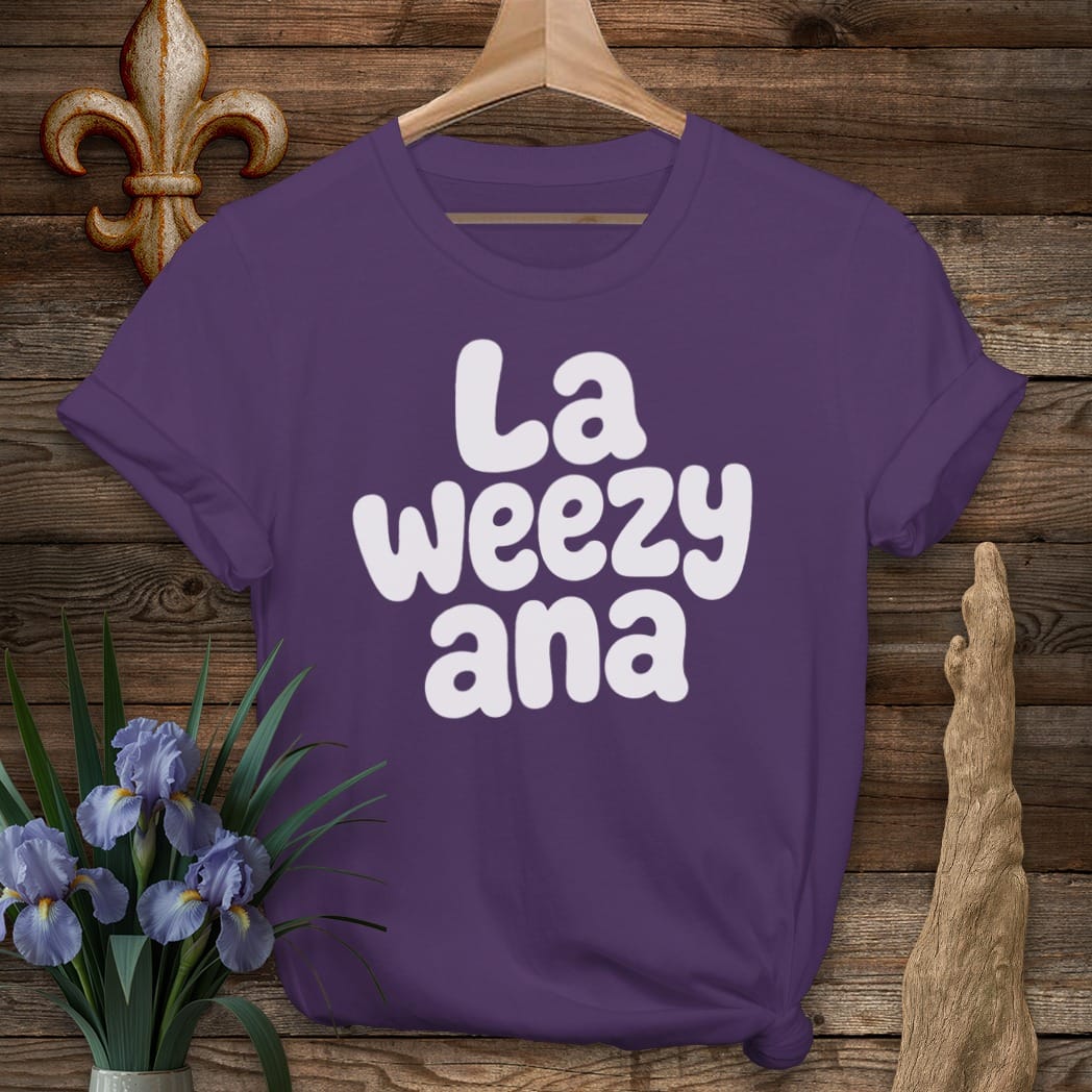 S / Purple Louisiana La Weezy Ana T-Shirt by Laissez Faire Wear