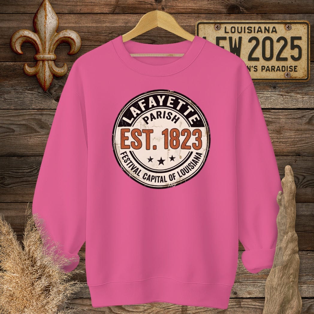 S / Heliconia Louisiana Lafayette Parish - Festival Sweatshirt by Laissez Faire Wear
