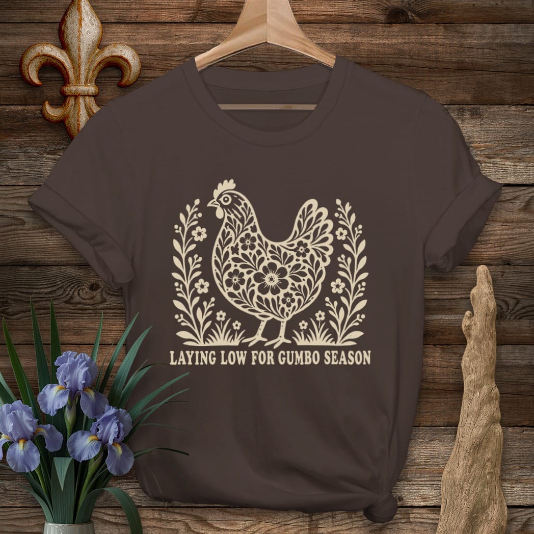 S / Dark Chocolate Louisiana Laying Low T-Shirt by Laissez Faire Wear