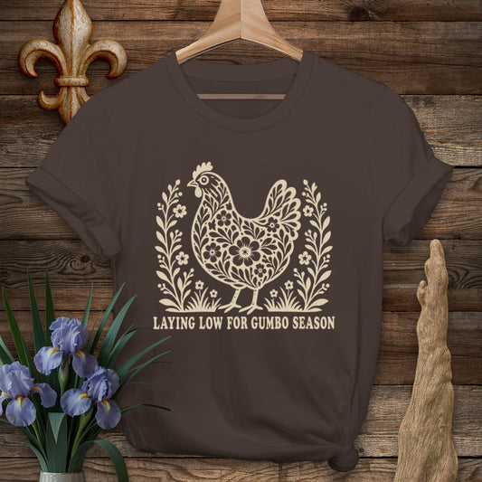 S / Dark Chocolate Louisiana Laying Low T-Shirt by Laissez Faire Wear