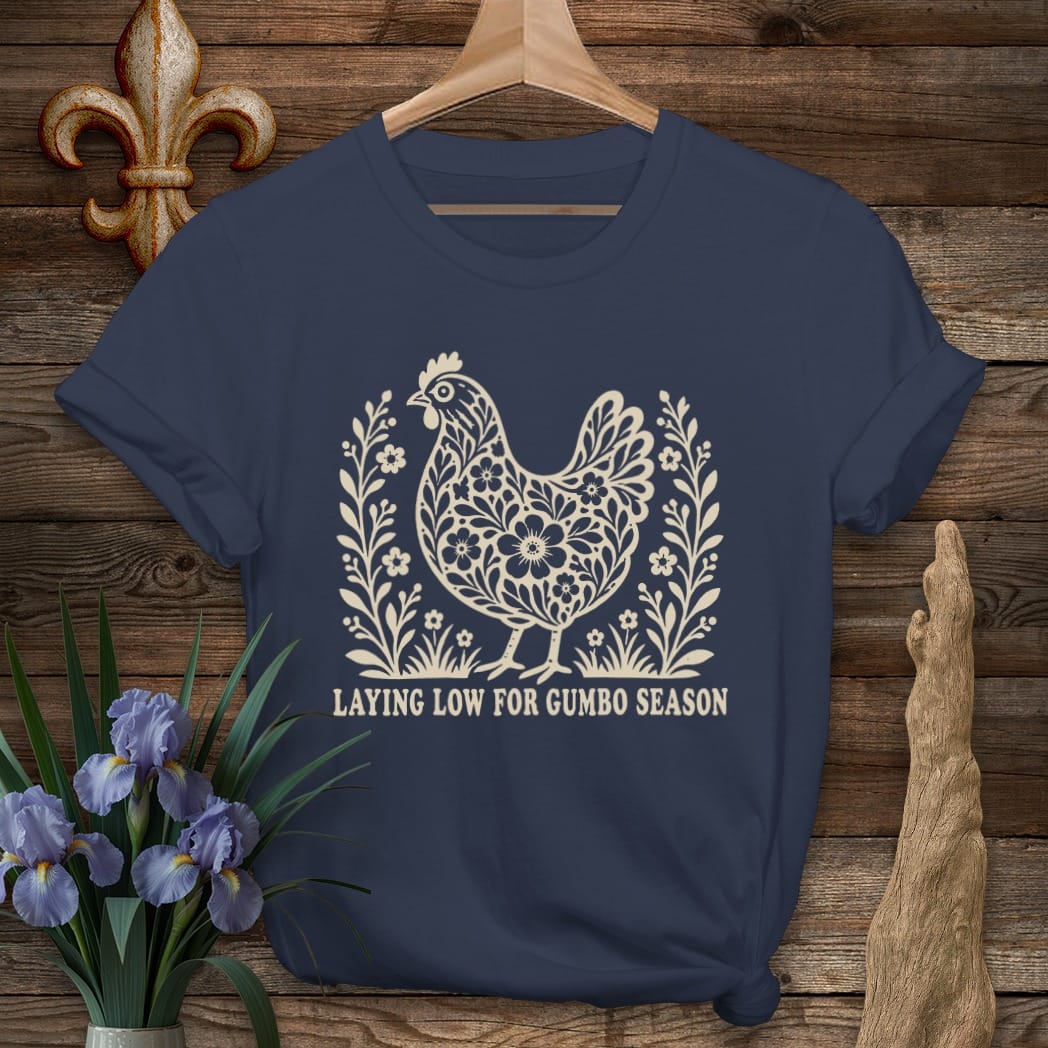 S / Navy Louisiana Laying Low T-Shirt by Laissez Faire Wear