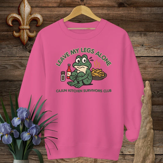 S / Heliconia Louisiana Leave My Legs Alone sweatshirt by Laissez Faire Wear