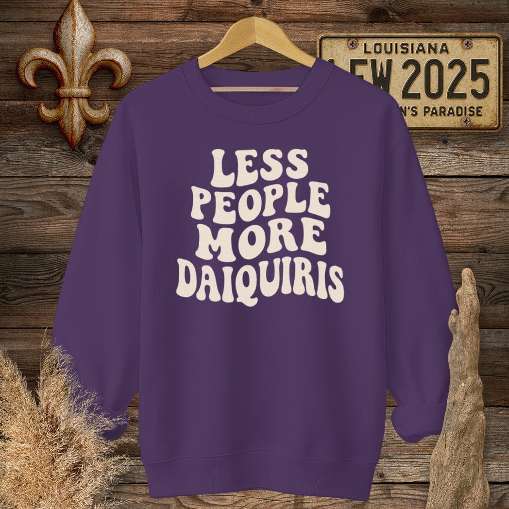 S / Purple Louisiana Less People More Daquiris T_Shirt Sweatshirt by Laissez Faire Wear
