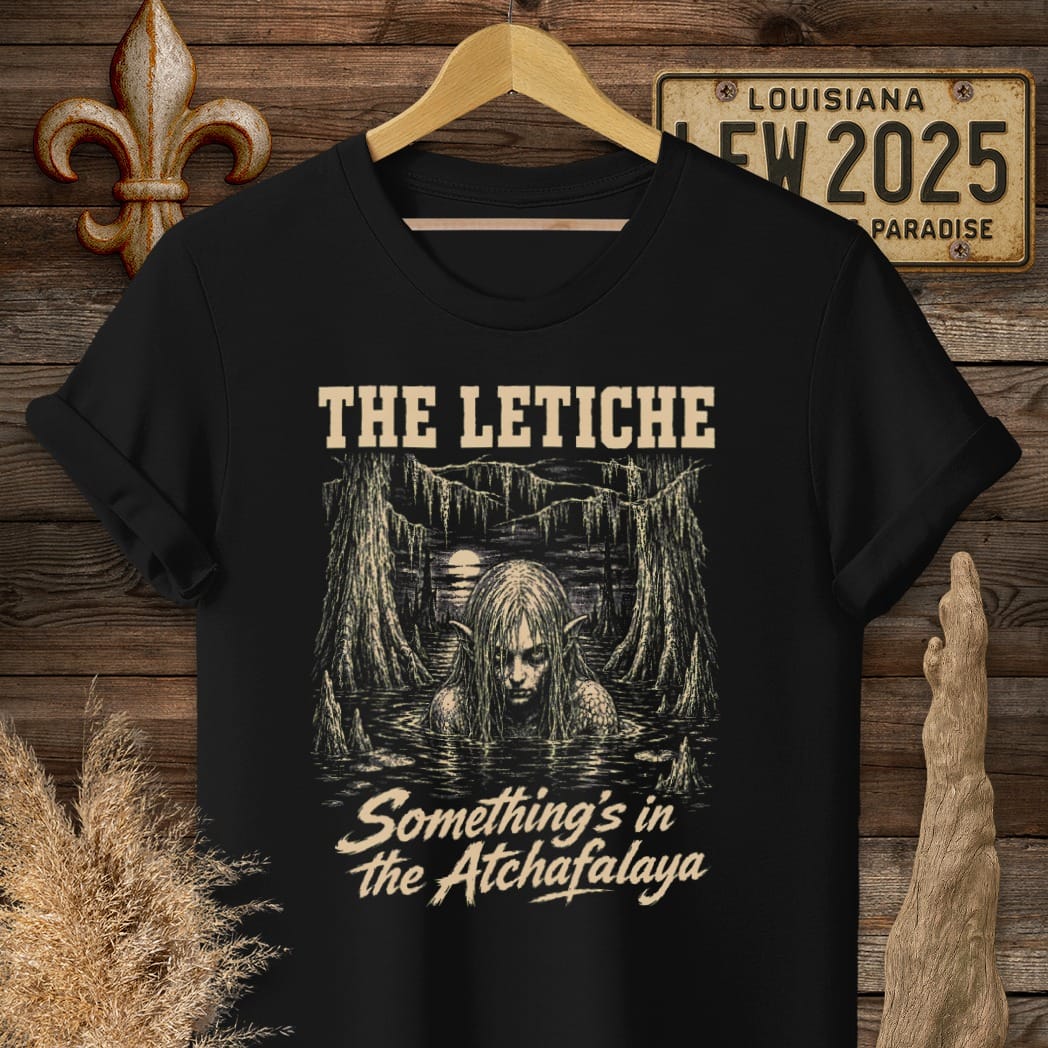 S / Black Louisiana Letiche T-Shirt by Laissez Faire Wear