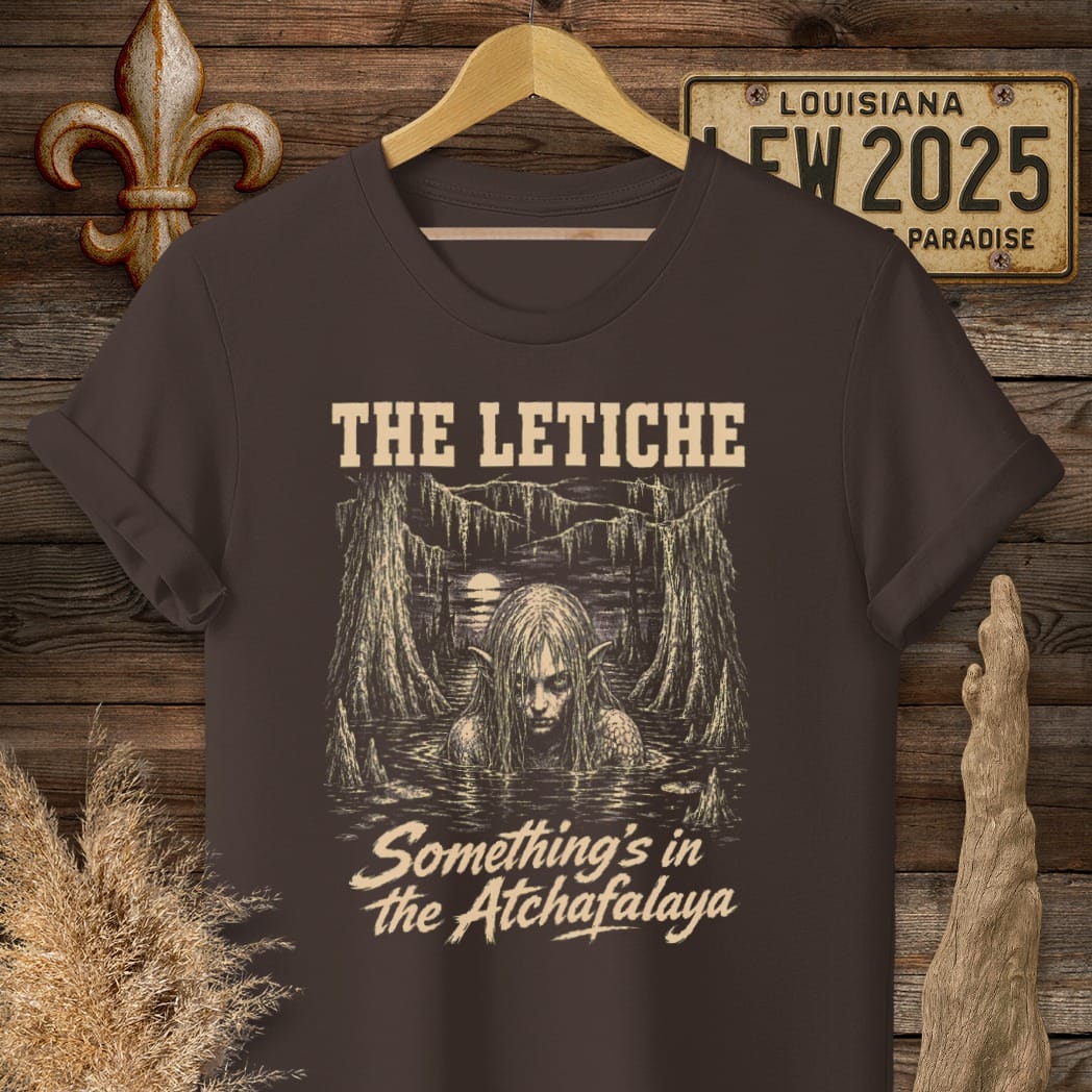 S / Dark Chocolate Louisiana Letiche T-Shirt by Laissez Faire Wear