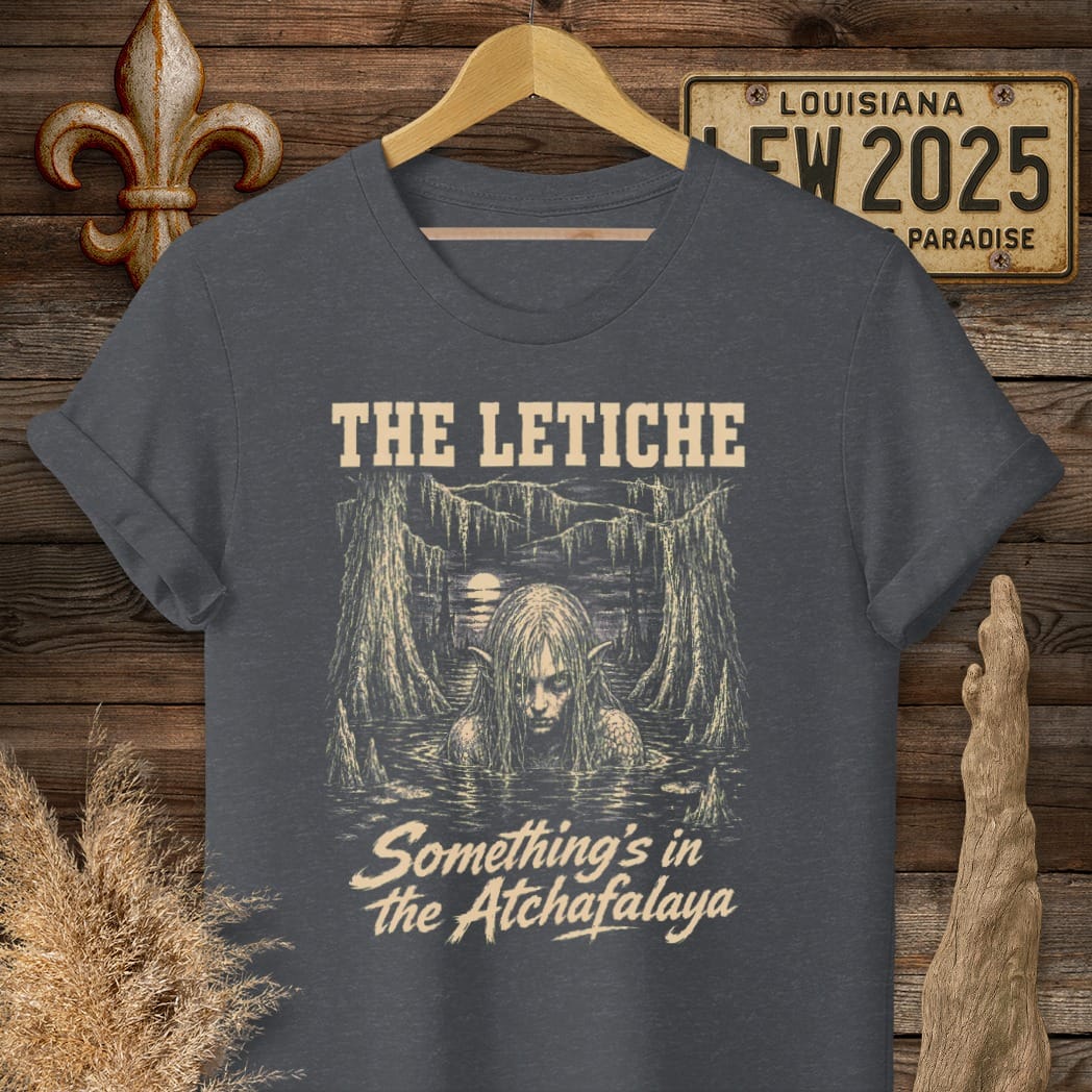 S / Dark Heather Grey Louisiana Letiche T-Shirt by Laissez Faire Wear
