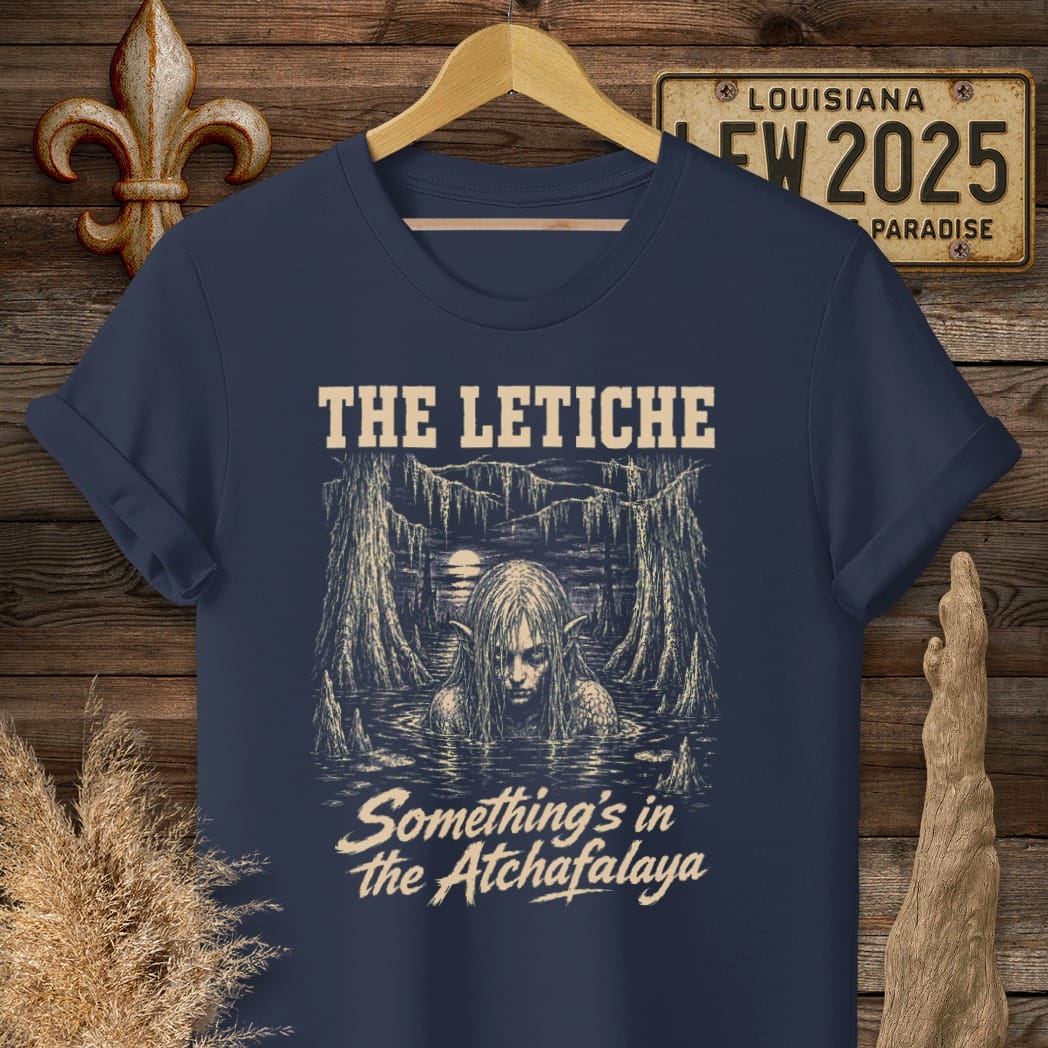 S / Navy Louisiana Letiche T-Shirt by Laissez Faire Wear