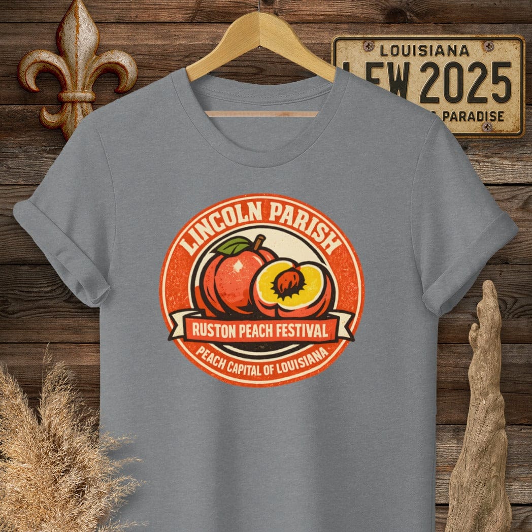 S / Graphite Heather Louisiana Lincoln Parish T-Shirt by Laissez Faire Wear