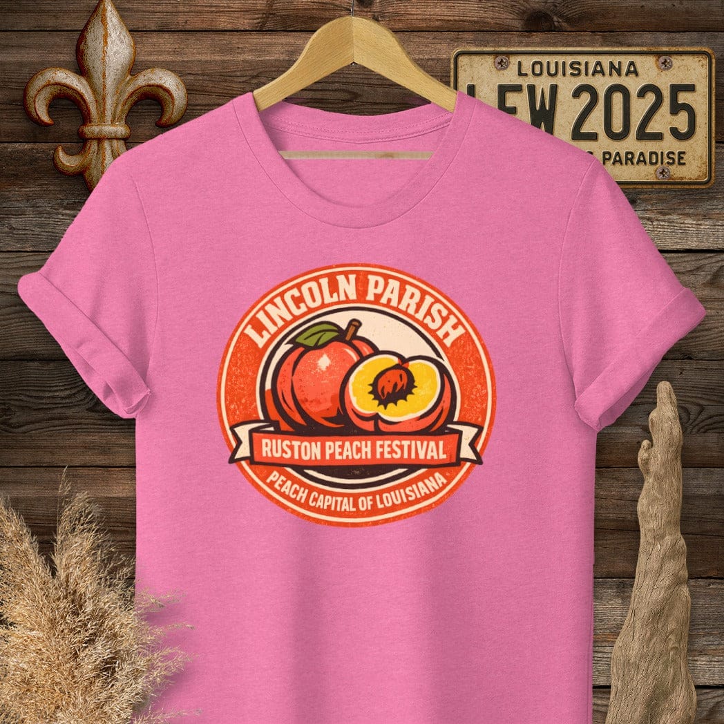 S / Heather Heliconia Louisiana Lincoln Parish T-Shirt by Laissez Faire Wear