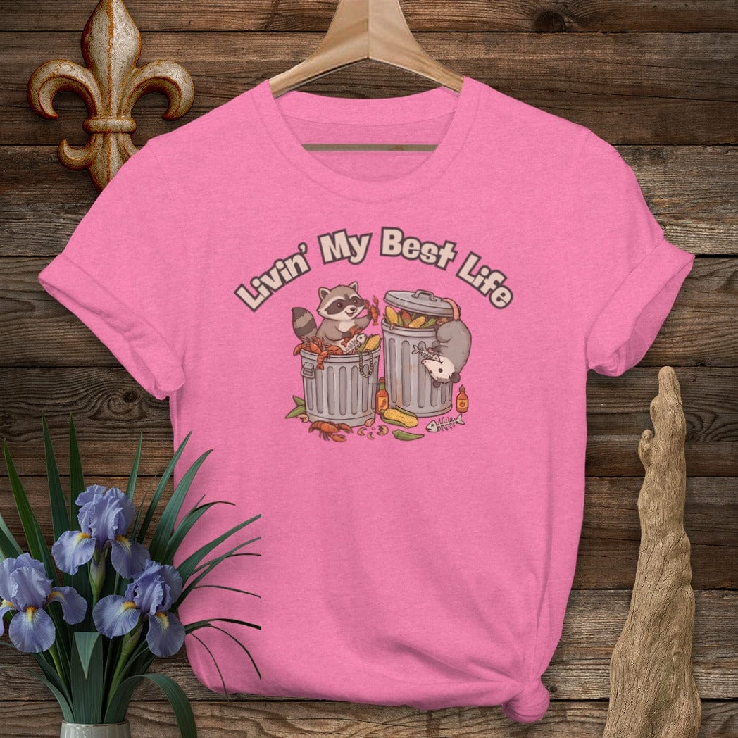 S / Heather Heliconia Louisiana Living My Best Life T-Shirt by Laissez Faire Wear