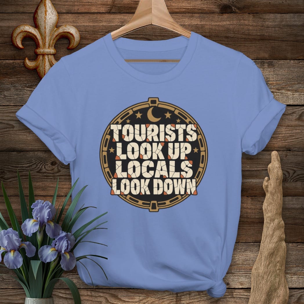 S / Iris Louisiana Locals Look Down T-Shirt by Laissez Faire Wear