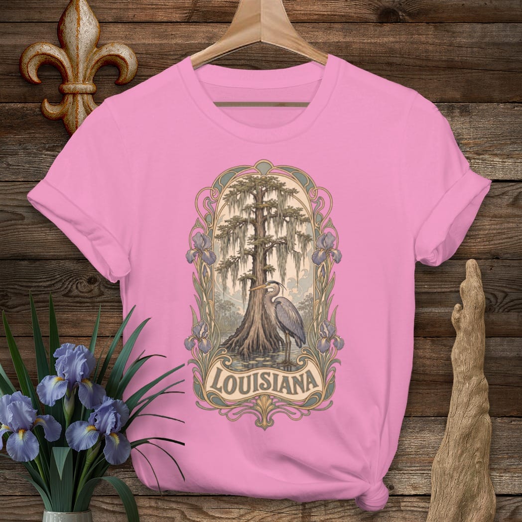 S / Azalea Louisiana Louisiana Bayou T-Shirt by Laissez Faire Wear