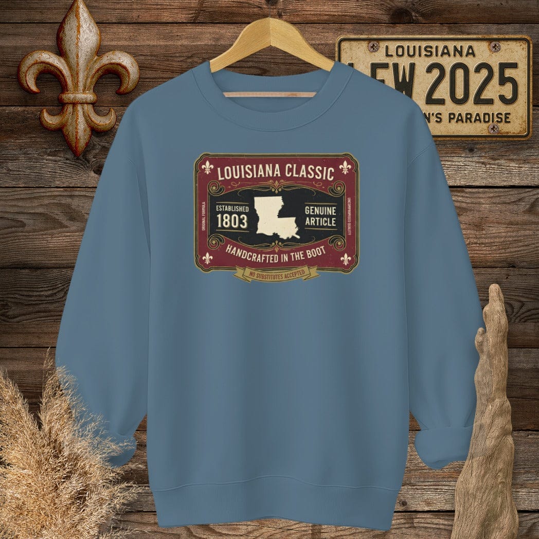 S / Indigo Blue Louisiana Louisiana Classic Sweatshirt by Laissez Faire Wear