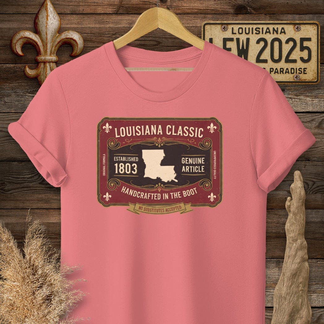S / Coral Silk Louisiana Louisiana Classic T-Shirt by Laissez Faire Wear